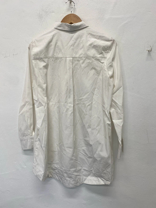 Fabulous Phase Eight white blouse dinky collar Uk12 SS002