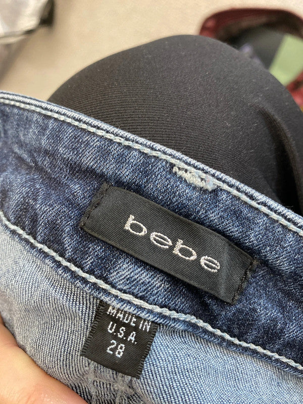 Lovely duo of blue jeans bebe Topshop uk w28 LD003