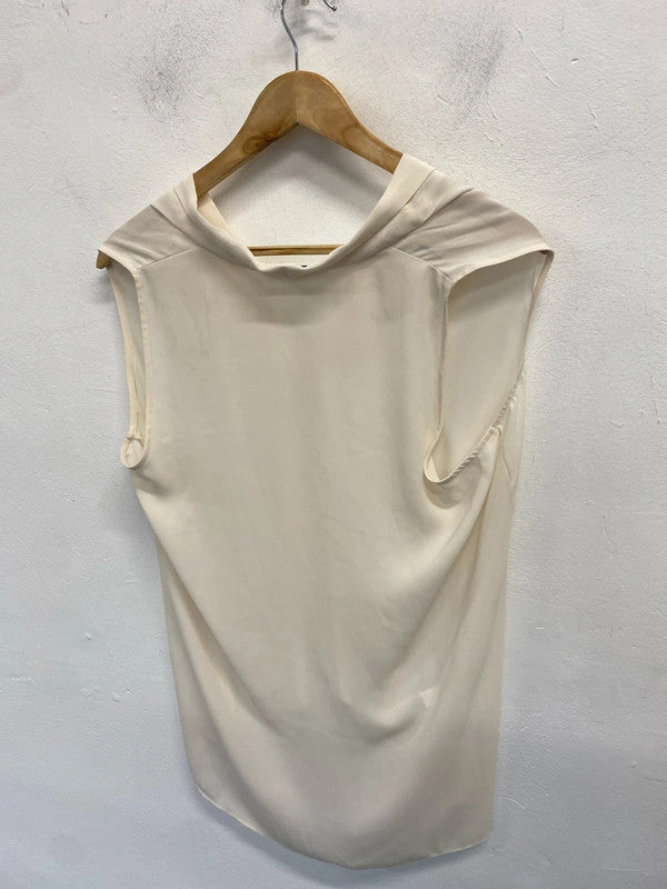 Lovely next cream semi sheer cami top UK 14 AO001