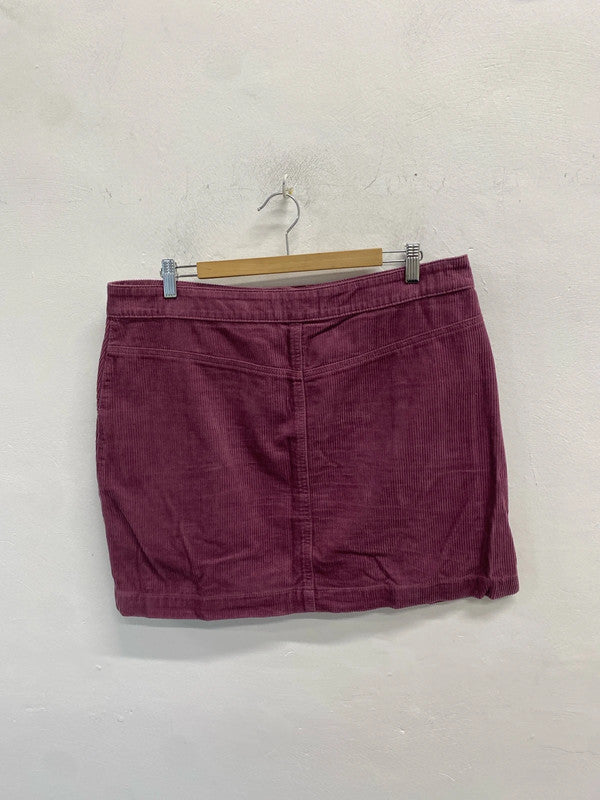 Lovely F&F pink cord mini skirt UK 16 JW002