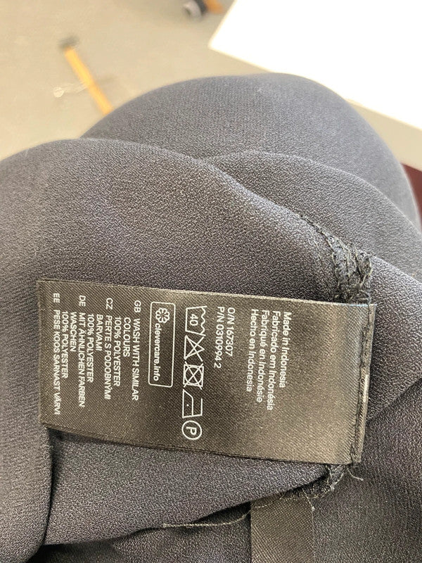 Lovely H&M black semi sheer blouse UK 16 KM003