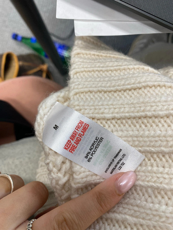 Lovely papaya cream knit jumper UK M JW002