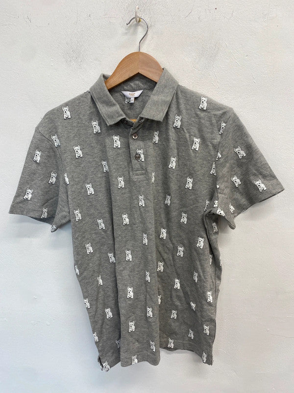 Lovely cotton traders dog polo shirt nwt UK M LW005