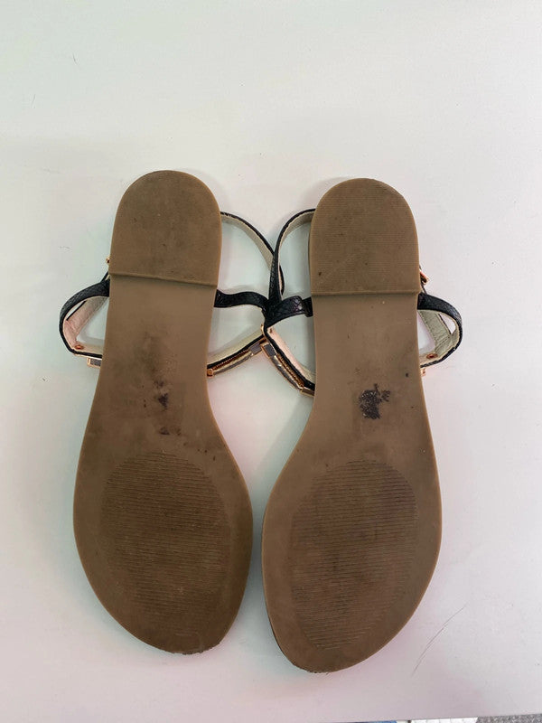 Fabulous Office London black & gold occasion party sandal Uk8 EUR 41 IM001