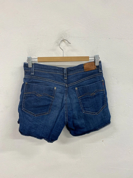 Replay Preppy Blue Denim Shorts 29W UK 8 AGS01