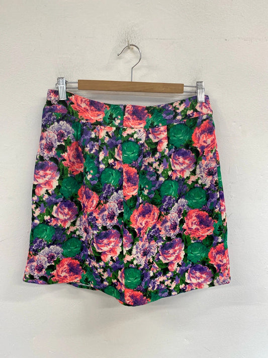 River Island Fabulous Bright Floral Mini Skirt UK 12 NN001