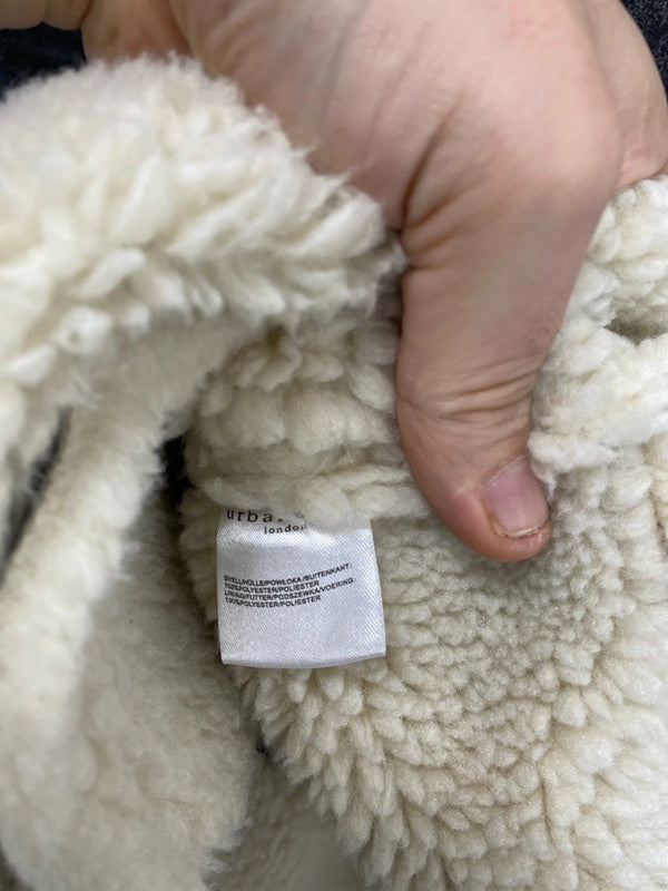 Gorgeous UrbanCode flying jacket Sherpa faux leather 10 grey RF001