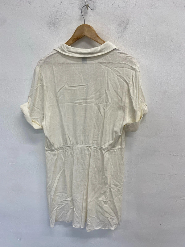 Gorgeous Primark cream shirt dress UK 16 LB005