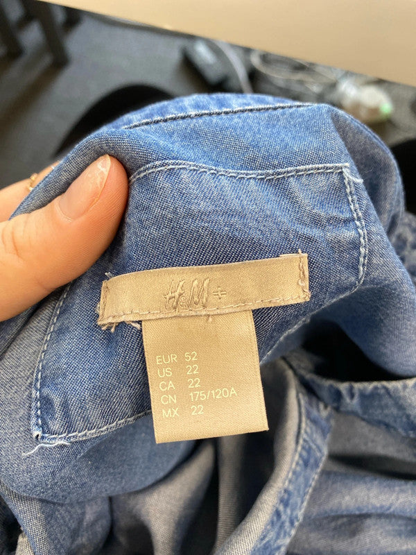 Fun and flirty H&M denim wash dress uk 14 NC001