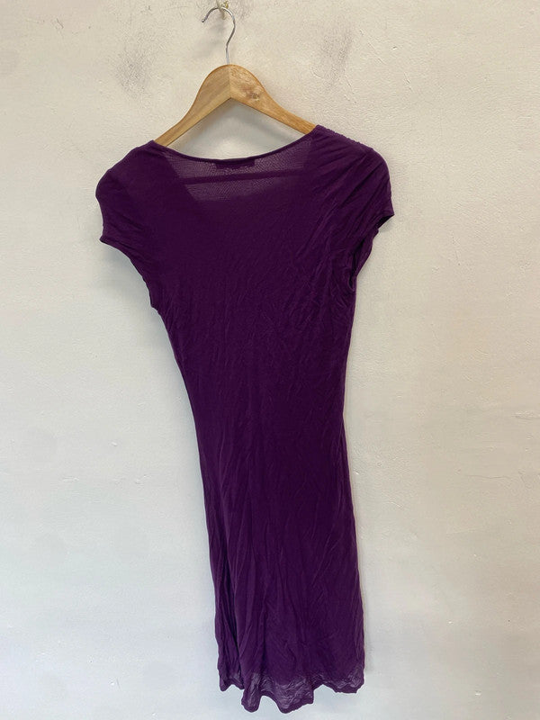 Gorgeous jigsaw purple low neck midi dress uk S JM004
