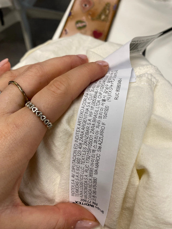 Stunning Zara linen ruched mini dress UK L KS002