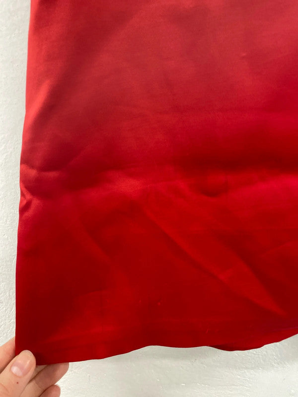 Zara Fabulous Red Satin Asymmetric Mini Skirt Size XS SD002