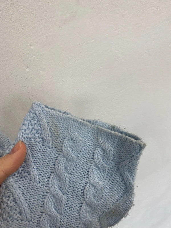 Wild Honey Preppy Baby Blue Crop Jumper Size S MM005