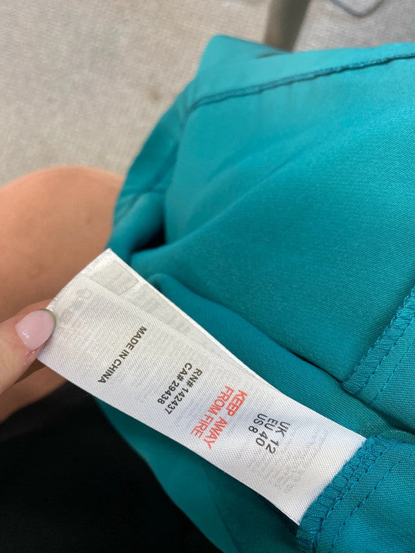 Stunning paper dolls blue black lace midi dress UK 12 SG090