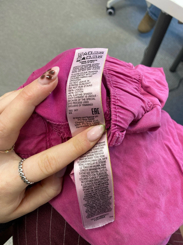 Lovely m&s cargo pink cropped trousers UK 10 SR006