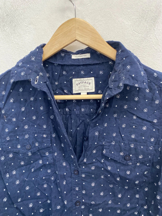 Lovely fatface navy pattern shirt UK 10 MM005