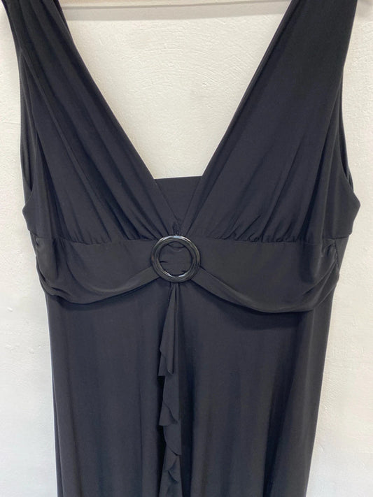 Lovely Evan’s essence black belt low bust mini dress UK 24 NC001