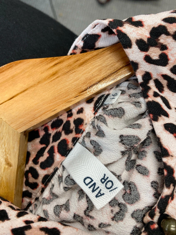 Fabulous And Or John Lewis pink leopard print Uk16 KN003