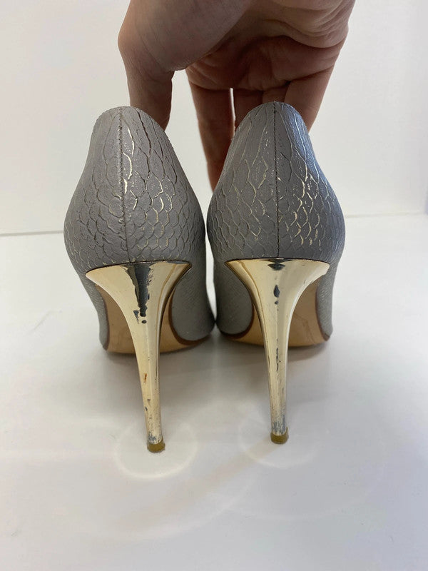 Fabulous Dune animal print grey stilettos Uk3 Eu 36 leather HDR01