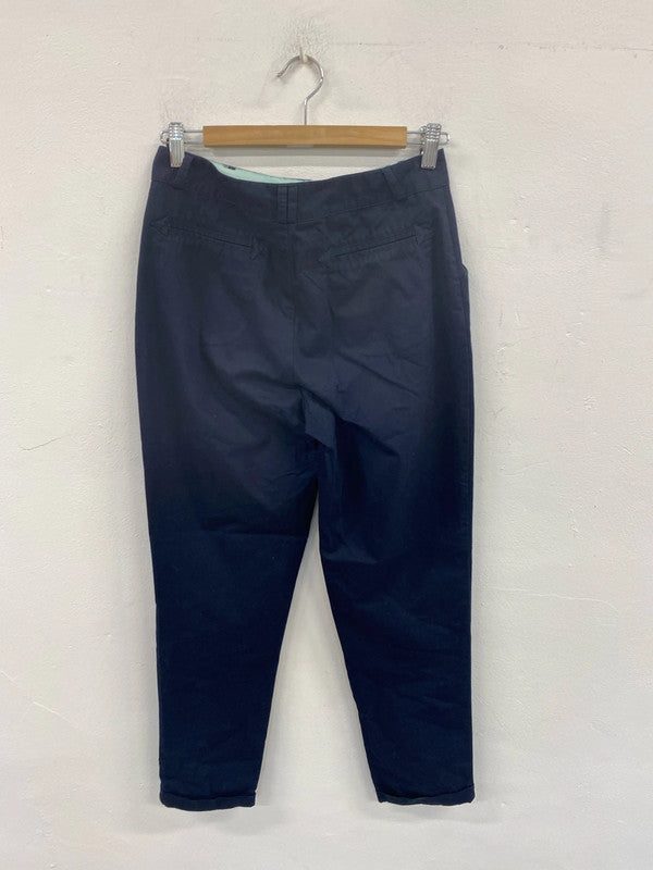 Yumi Chic Navy Straight Leg Trousers UK 8 AG006