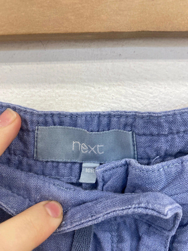 Next Chic Dusty Blue Wide Leg Trousers UK 10R SW001