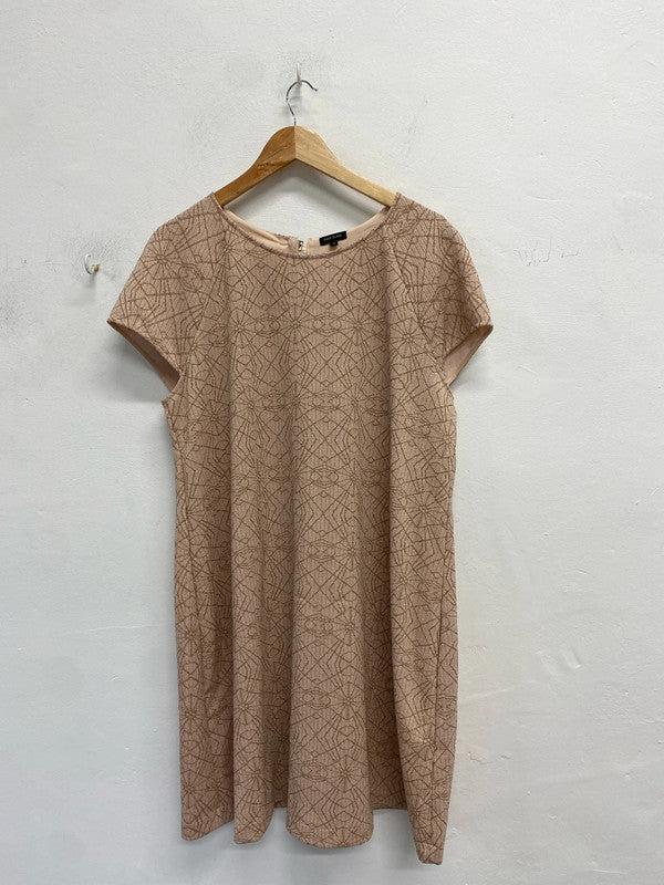 Lovely river island rose pattern sparkle shift dress UK 18 JB005