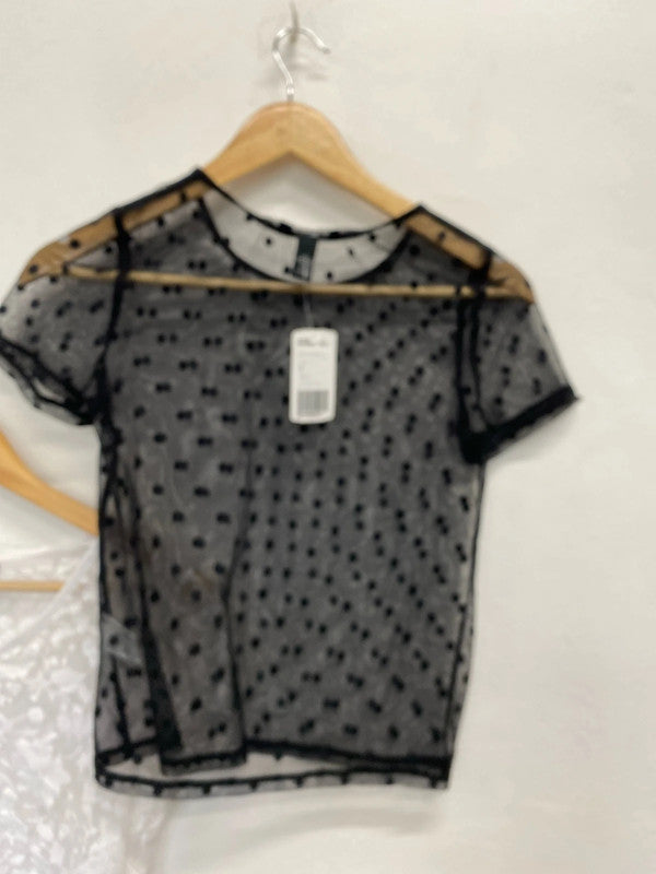 Fabulous duo of mesh tops Uk10 forever 21 & Primark #5 JR001