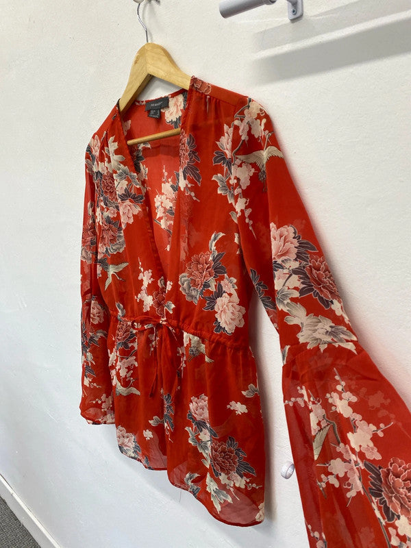 Fabulous Primark semi sheer kimono pool cover or party top Uk12 MB001