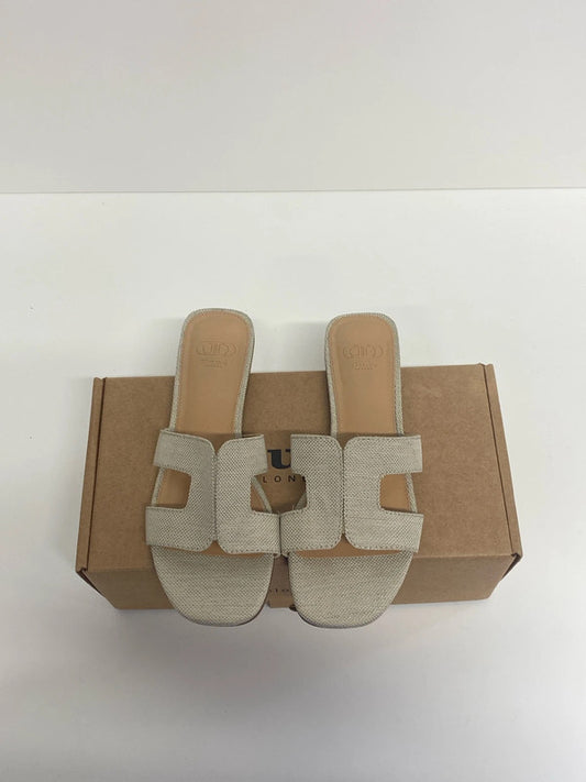 Dune London Stylish Neutral Hue Fabric Smart Slide Sandals UK 4 AE001