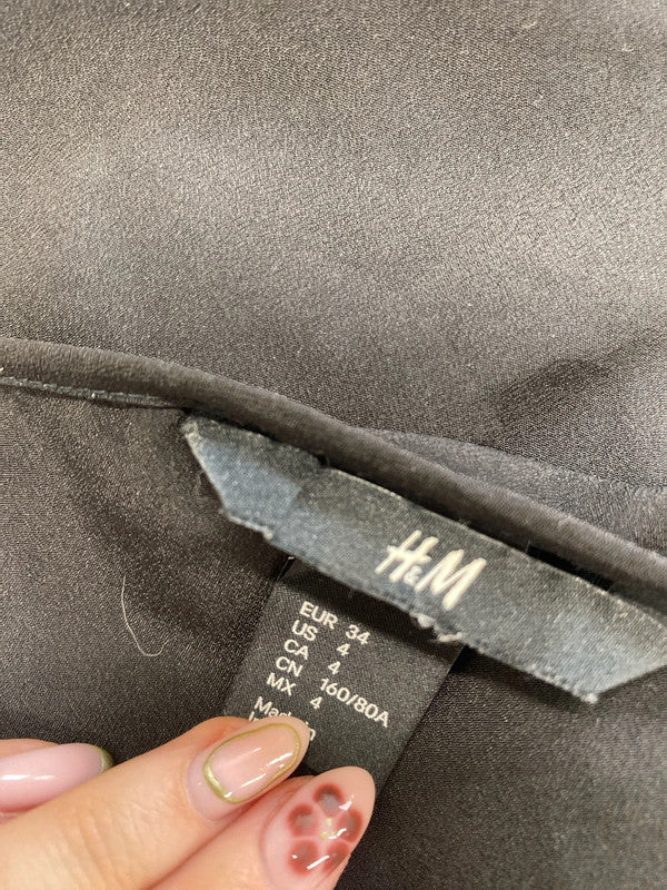 Lovely duo of frill black tops h&m new look #5 UK 10 JA001