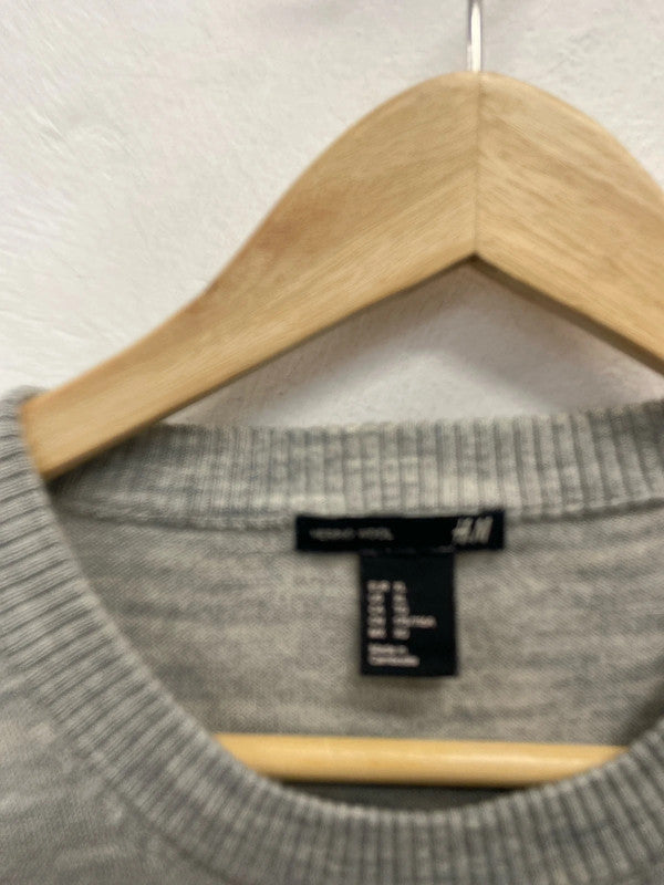 Lovely H&M grey merino wool jumper UK XL KM003