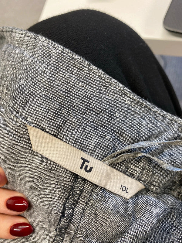 Lovely duo of linen trousers m&s tu lounge UK 10 long AG005