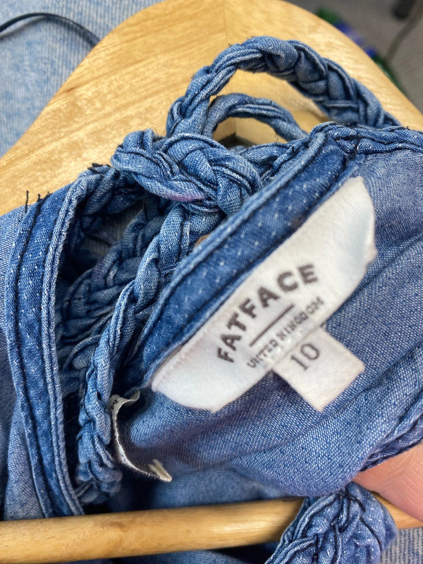 Fabulous Fatface summer smock Strappy dress Uk10 AG006