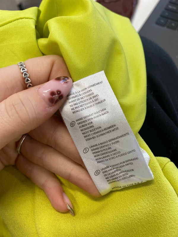 Stunning forever unique like ruffle sleeve one shoulder midi dress UK 8 JM008