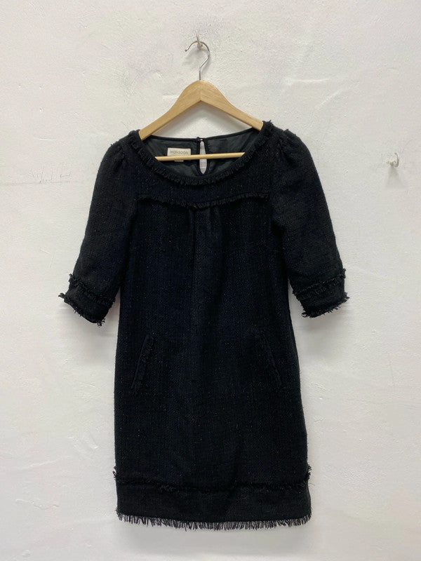 Absolutely stunning Black Monsoon boucle A line dress Uk8 AG006
