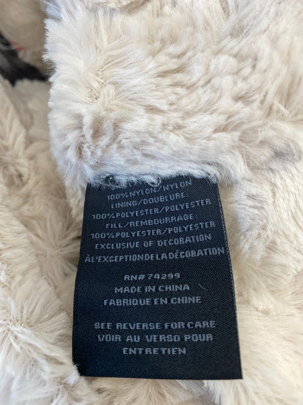 Fabulous Steve Madden silver quilted puffer jacket faux fur lining UkL (16) MW001