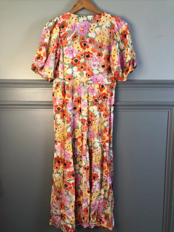 Lovely Floral Midi Tea Dress by Nobody’s Child KR002