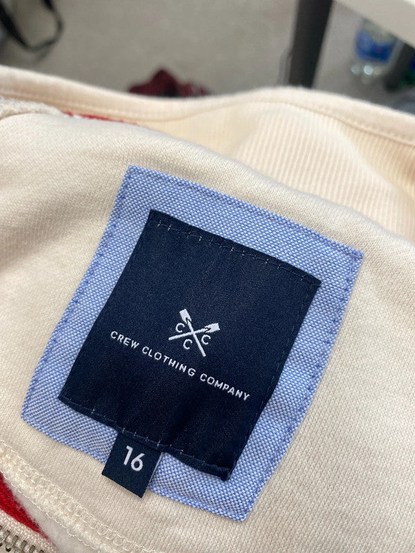 Lovely crew clothing company striped 1/4 zip jumper UK 16 LG006