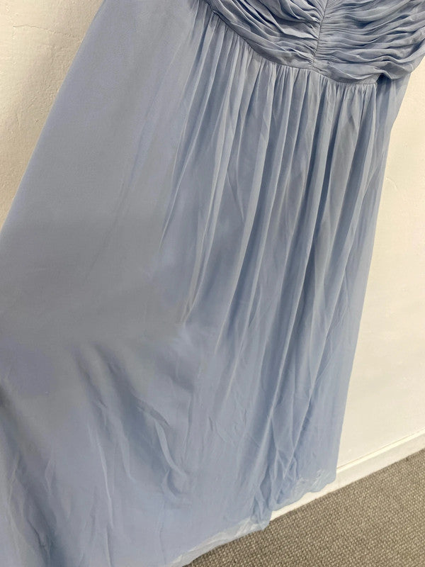 Fabulous periwinkle blue gown bridesmaids dress Dessy collection Vivian Diamond 24 CR002