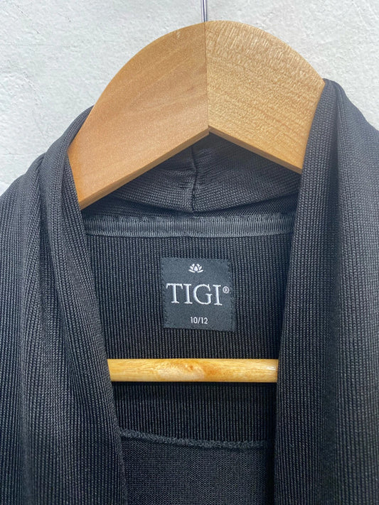 Lovely tigi black cardigan cosy UK 10-12 GJ001