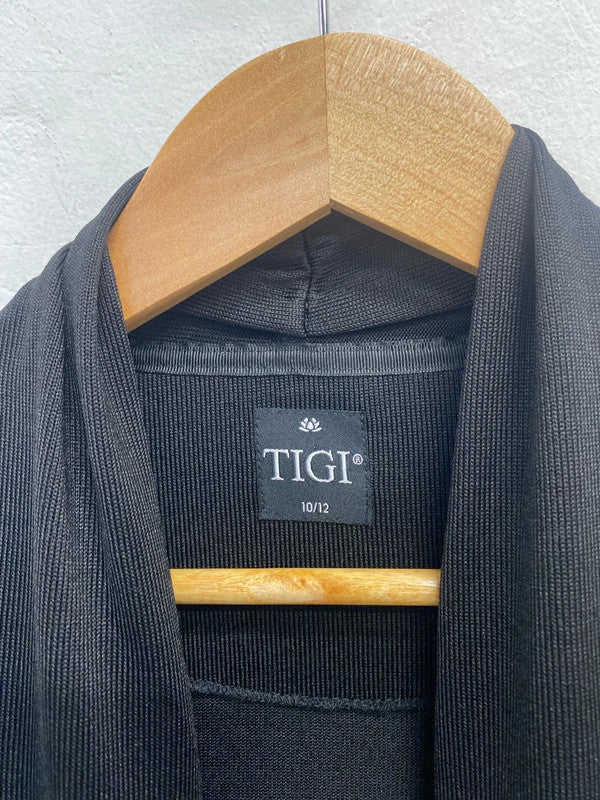 Lovely tigi black cardigan cosy UK 10-12 GJ001