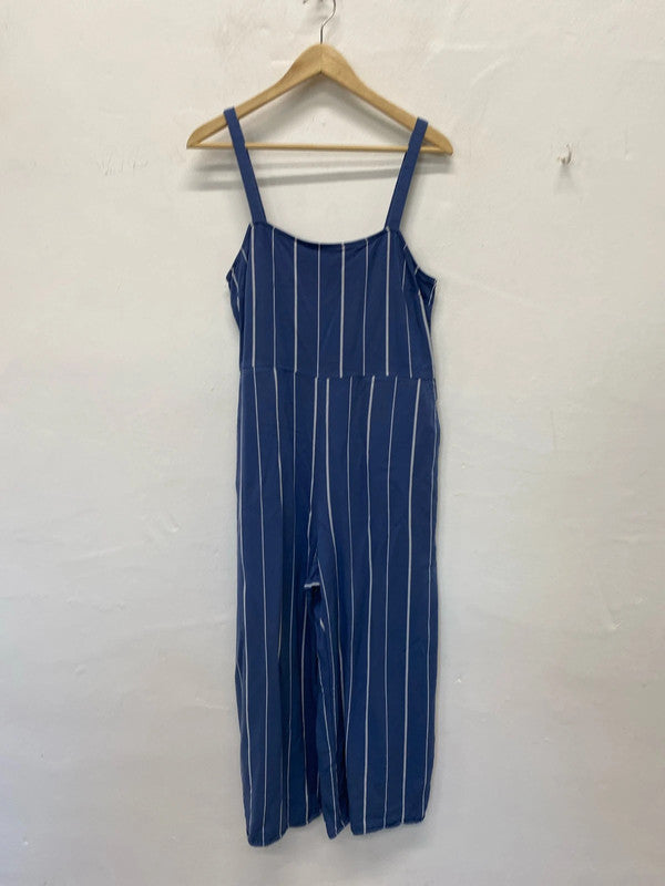 Fabulous Gap Striped soft blue dungarees Uk12 SS002