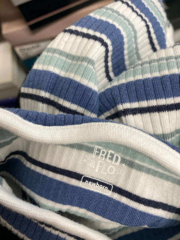 Lovely bundle of baby newborn blue clothing stripes Fred &flo next EW005 #7