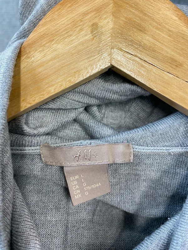 Fabulous H&M grey hooded fine knit UkL oversized (12-14) KM003