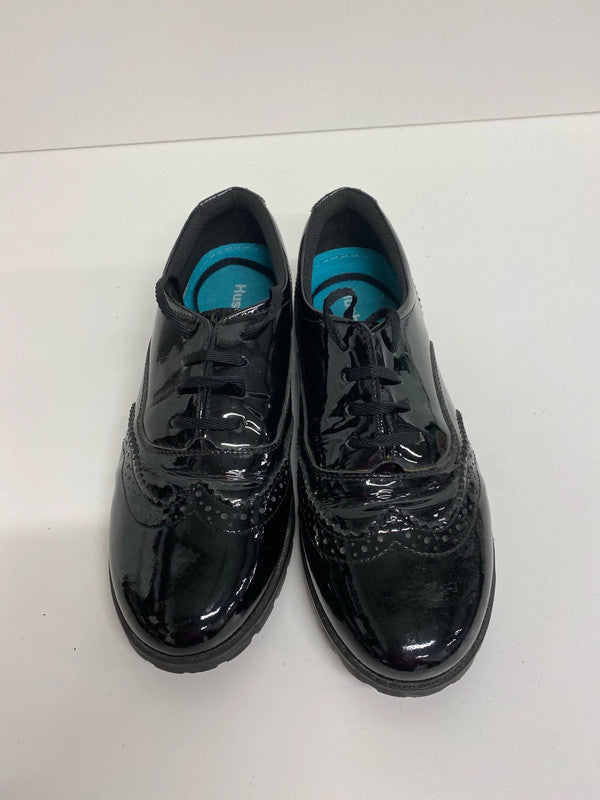 Fabulous Hush Puppies leather Uk5 shiny school JS004