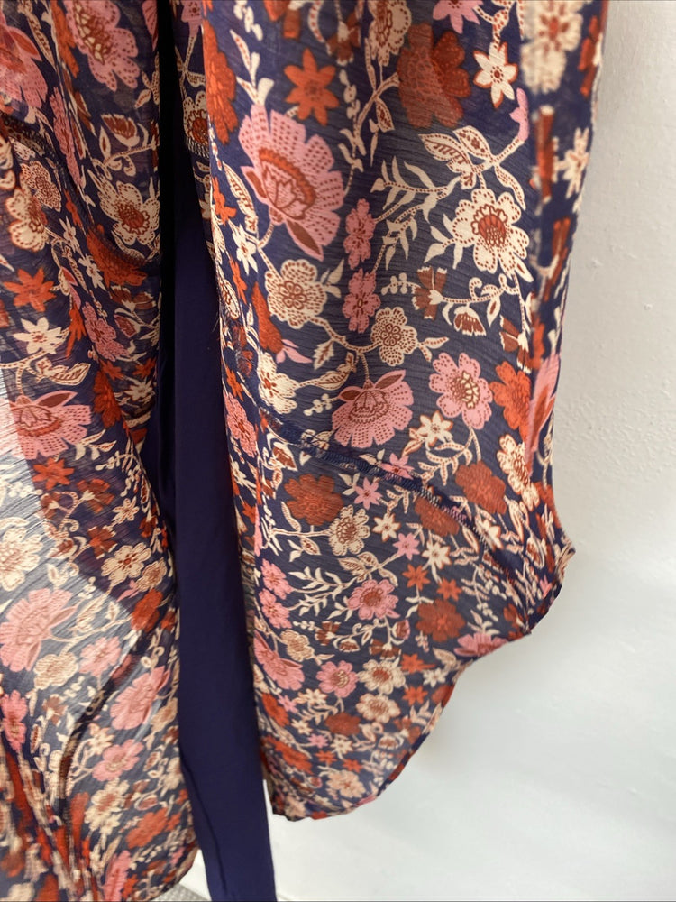 Stunning Overlay Hush Demi Godet midi dress Uk4-6 SS004