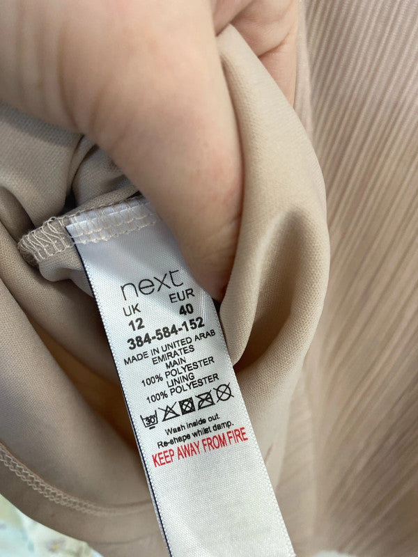 Next & River Island Chic Neutral Blouses Duo UK 12 #2 GW001