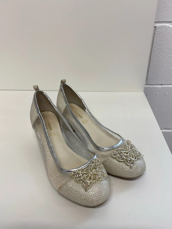Fabulous Monsoon butterfly embellished party shoes Uk3 JS004
