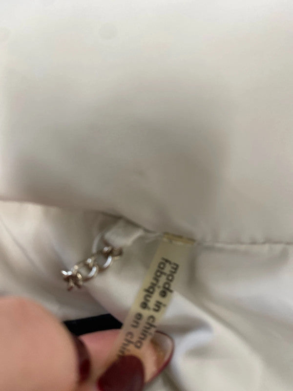 Gorgeous ivanka trump cream puffer faux fur hood coat UK M KM005