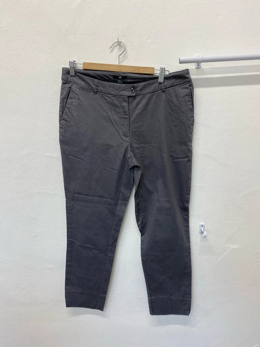 Fabulous Dark grey chinos Uk14 slim fit cotton KM003